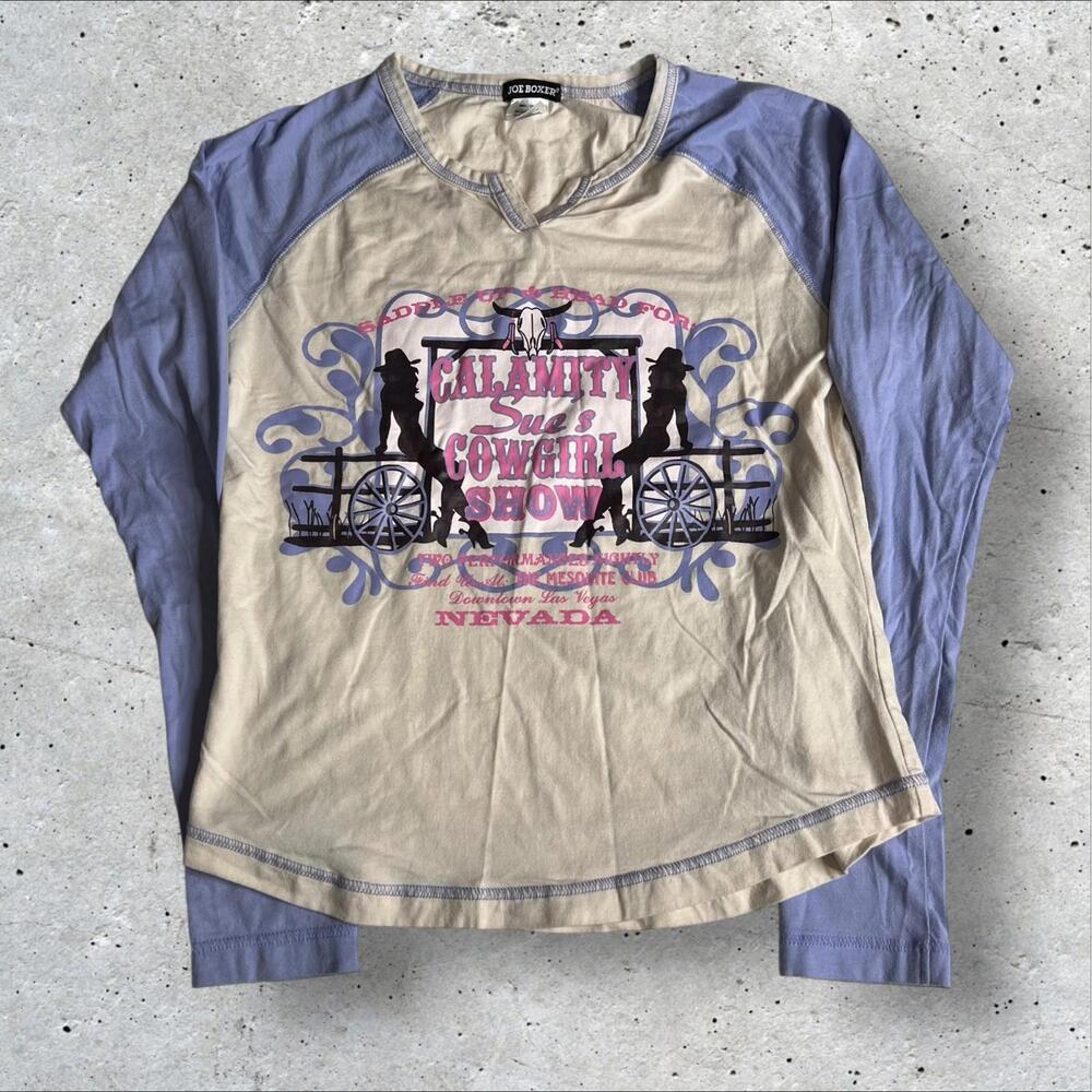 JOEBOXER Womens Calamity Sue's Cowgirl Show Long Sleeves TShirt‎ Size S